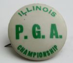 1936 PGA Qualifying Pin - Illinois - Itasca Country Club and 1930's Vintage PGA Championship Button - Illinois
