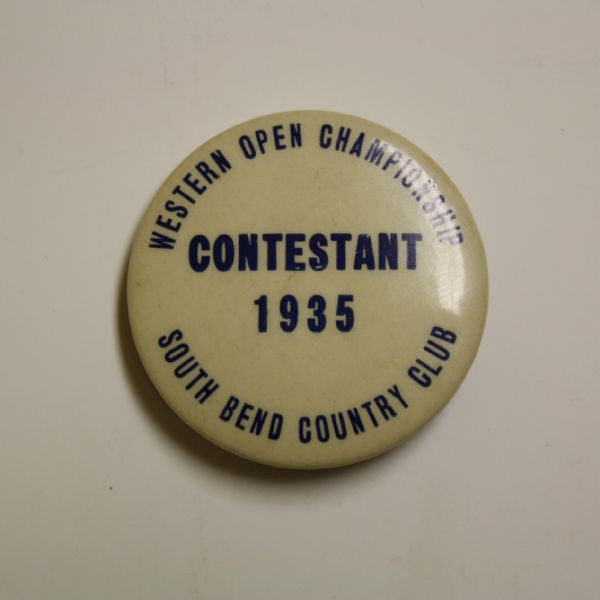 1935 Western Open Contestant Badge