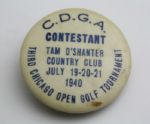 1940 Chicago Open Contestant Pin - Tam OShanter
