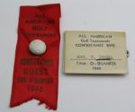 1943 and 1946 All American Contestant Guest Badges-Tam OShanter Chicago Area