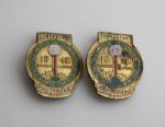 Lot of (2) 1948 All American Open Contestant Badges @ Tam OShanter-Chicago