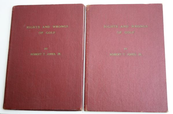 Two Copies of Rights and Wrongs of Golf by Bobby Jones (1935)