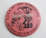1946 U.S. Open Badge-Great Design Graphics-Mint Condition!