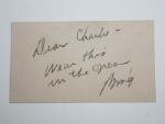 Gift Notecard from Bing Crosby to Charley Penna-Wear This Sweater in the U.S. Open