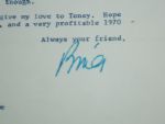 1969 2pg Letter from Bing Crosby to Charley Penna 