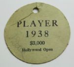 1938 Player Ticket - Hollywood Open