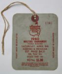 1960 Masters Third Round Ticket - Arnold Palmer Victory