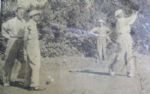 Mounted Vintage Photo - Craig Wood watching Charley Penna Driving