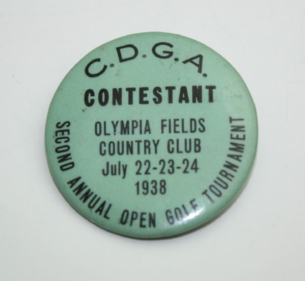 1938 Chicago Open Contestant Badge-4 Photos Snead, Hagen-Olympia Fields C.C.