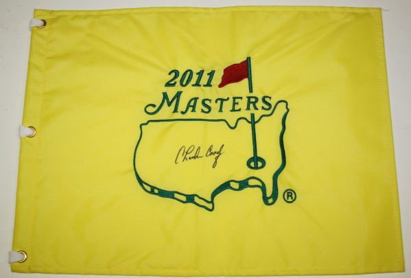 2011 Masters Flag Signed By  1971 Masters Champ Charles Coody