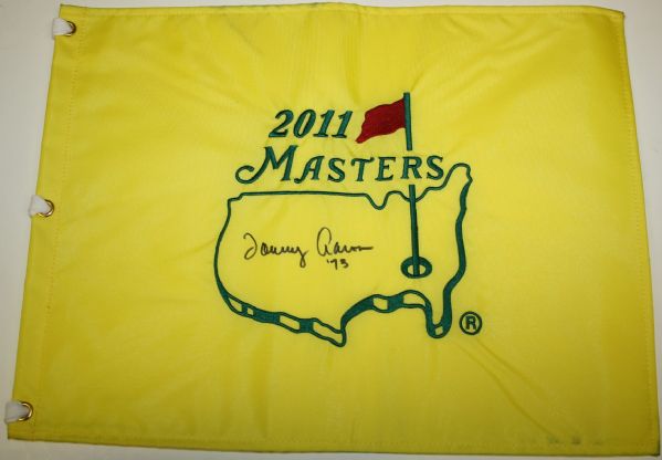 2011 Masters Flag Signed By Tommy Aaron