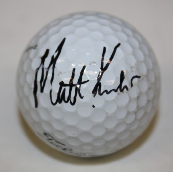 Matt Kuchar Autographed Titleist PGA Practice Range Ball