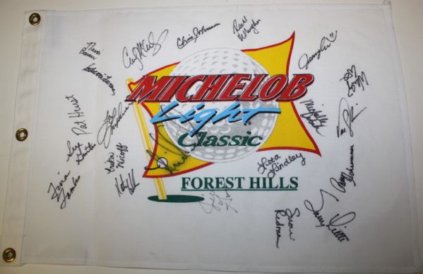 LPGA Michelob Light Classic Signed Flag-20 Autographs-Annika Sorenstam Champ