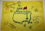 2006 Signed Masters Flag - 15 Autographs including Faldo, Mize, and others