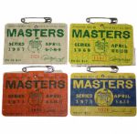 Lot of 4 Masters Badges: 1967, 1969, 1971, and 1973