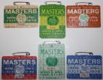 Lot of 6 Masters Badges: 1974, 1976, 1977, 1979, 1980, and 1982