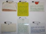 Lot of 6 Masters Badges: 1974, 1976, 1977, 1979, 1980, and 1982