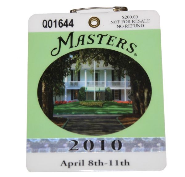 2010 Masters Badge - Phil Mickelson Victory