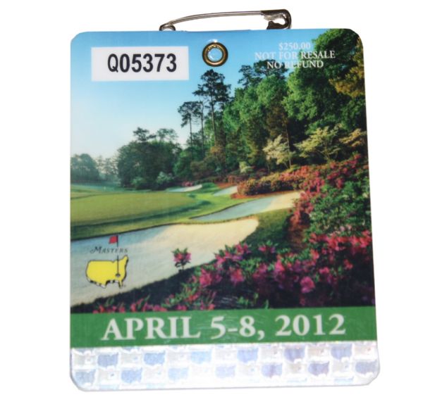 2012 Masters Badge - Bubba Watson Victory