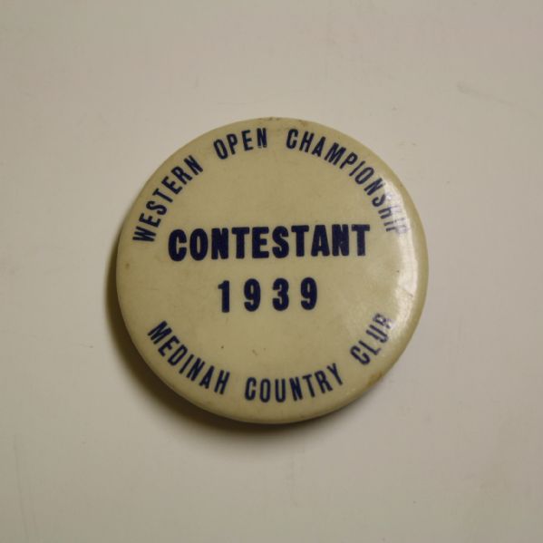 1939 Western Open Contestant Badge