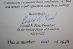 Gerald R. Ford Hand Signed Limited Edition 'President Kennedy: Assassination Report of the Warren Commission'