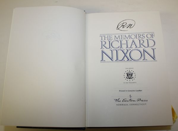 Hand Signed Richard Nixon 'The Memoirs of Richard Nixon'