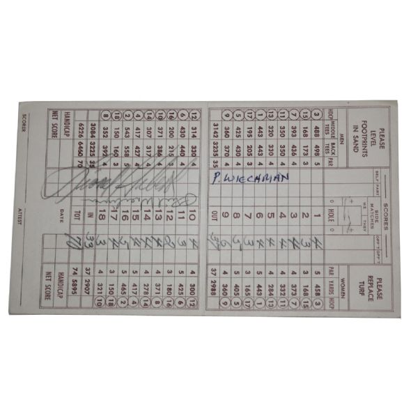 Lionel Herbert Signed Losantiville Country Club Scorecard