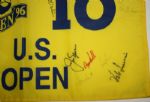 Multi-Signed 1996 US Open Screen Flag - Oakland Hills