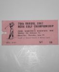 1967 NCAA Golf Championship Ticket - 70th Annual - Hale Irwin Winner