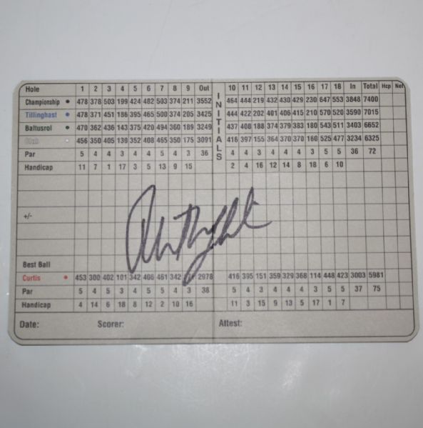 Phil Mickelson Signed Baltusrol Scorecard