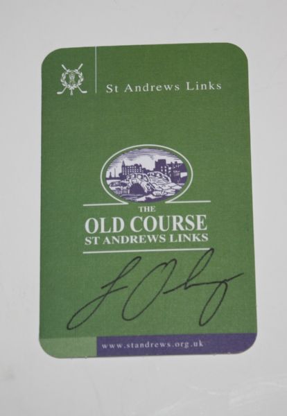 Louis Ooshuizen Signed St. Andrews Scorecard