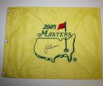 Jack Nicklaus Signed 2005 Masters Embroidered Flag