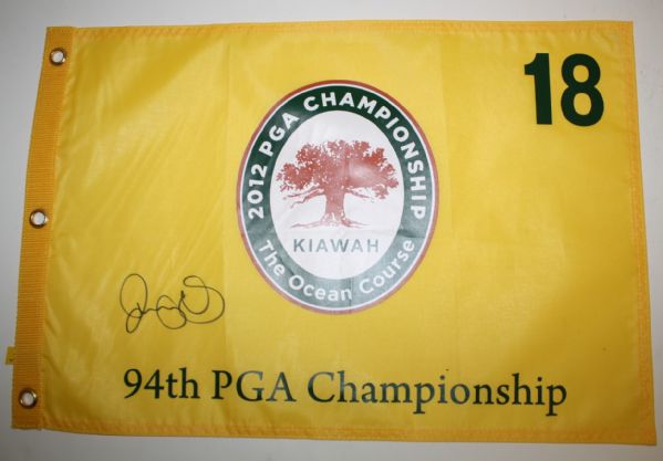 Rory McIlroy Signed 2012 PGA Championship Screen Printed Flag - Kiawah