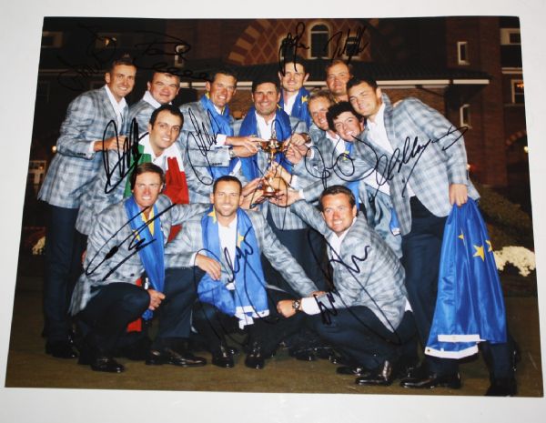 2012 European Ryder Cup Team Signed 11x14  Photo