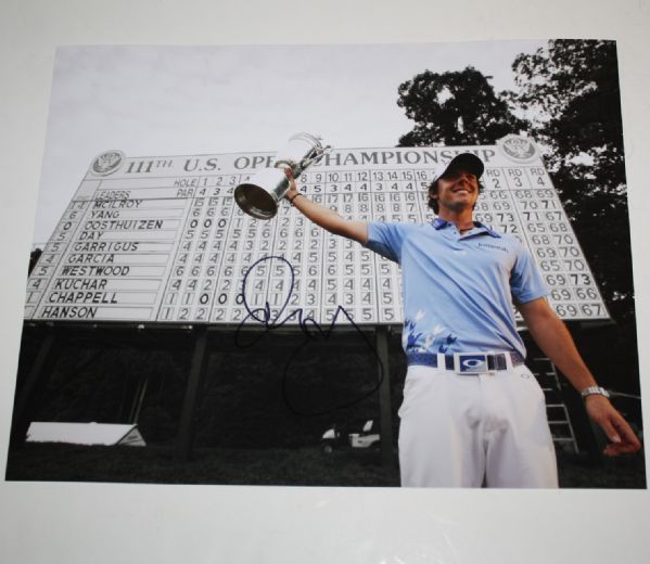 Rory McIlroy Signed 11x14,Photo - US Open in front of Scoreboard