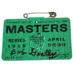 1968 Masters Badge Signed by Bob Goalby