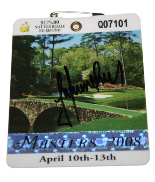 2008 Masters Badge Signed by Trevor Immelman