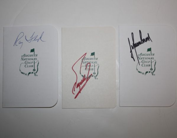 Lot of 9: Masters Scorecards Signed by Champions