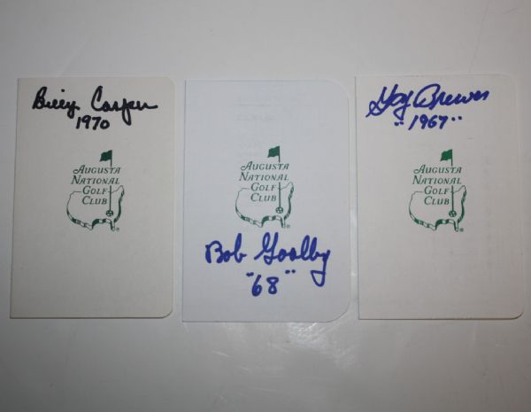 Lot of 9: Masters Scorecards Signed by Champions