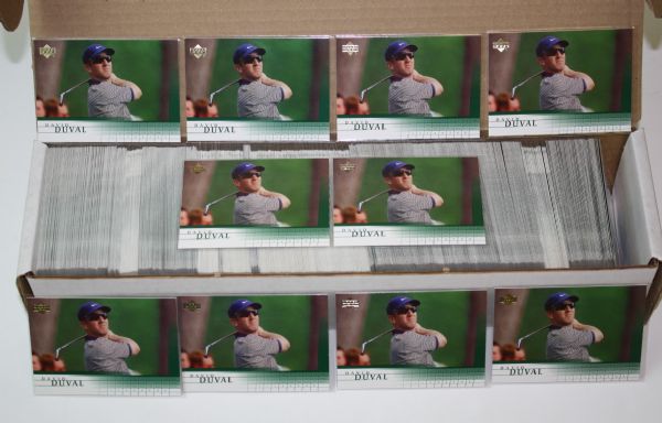 Box of 500 David Duval 2001 Upper Deck Rookie Cards