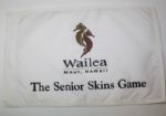 Lot of 2: Senior Skins Game Embroidered Flag - Wailea - Maui, Hi