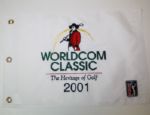 Lot of 3 Embroidered Flags: 2000 Compaq Classic, 2001 Worldcom Classic, and 2002 World Golf Championship