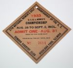 1933 USGA Womens Championship Ticket