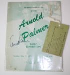 Arnold Palmer Signed Exhibition Program with Ticket