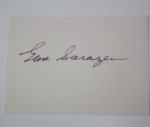Gene Sarazen Signed 4x6 Card