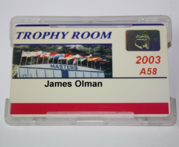 2003 Masters Trophy Room Badge - James Olman