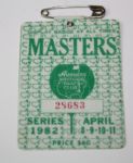 1982 Masters Badge - Craig Stadler Winner