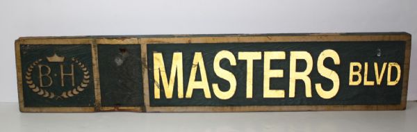 Unique Masters Blvd Wood Street Sign from Bay Hill Golf Course Community