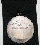 1931 Montclair Country Club - Sterling Medal - John Frick Jewelry Co. New York