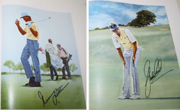 'The Fifty Greatest Golfers' - Signed by 14 Legends P. Thomson +  Roberto! JSA COA